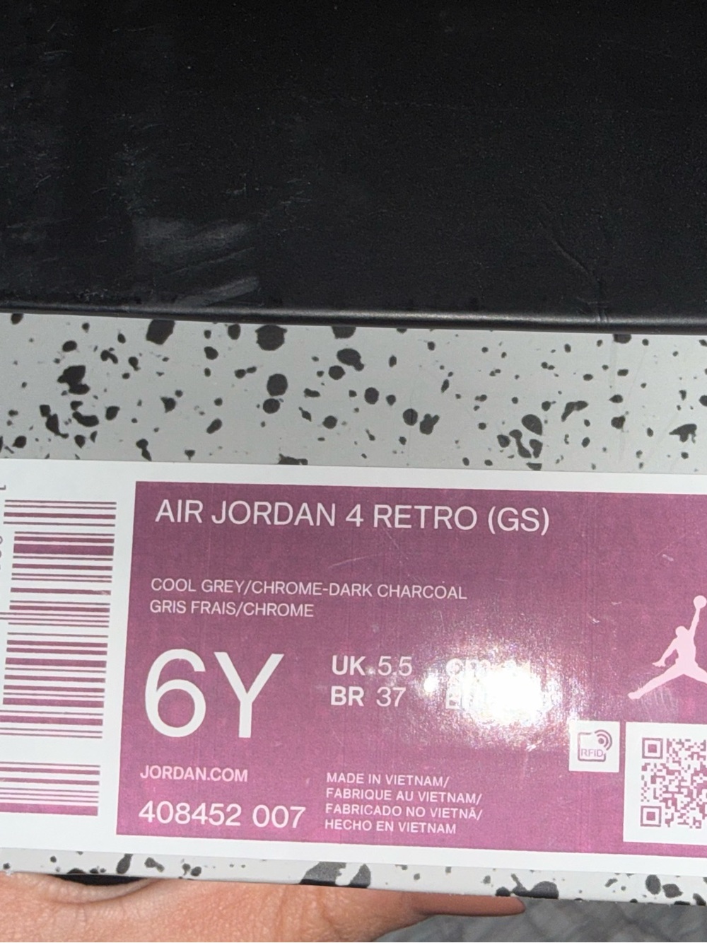 Jordan 4 Cool Grey size 6Y - Picture 5 of 5